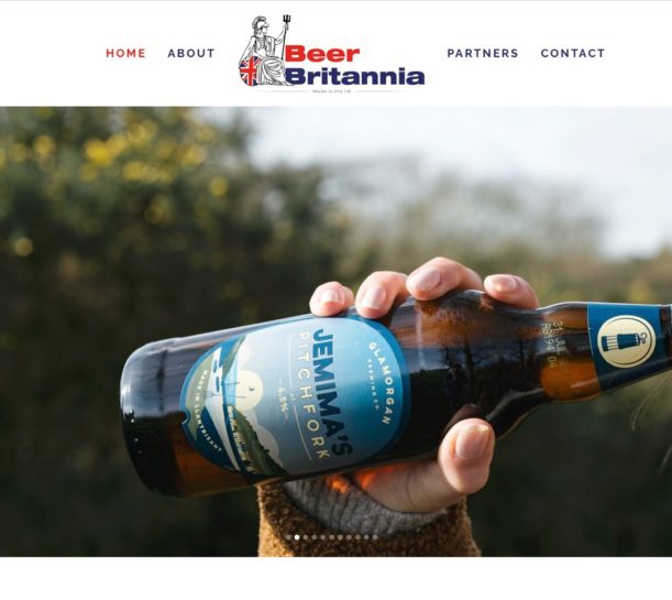 beer britannia website design desktop